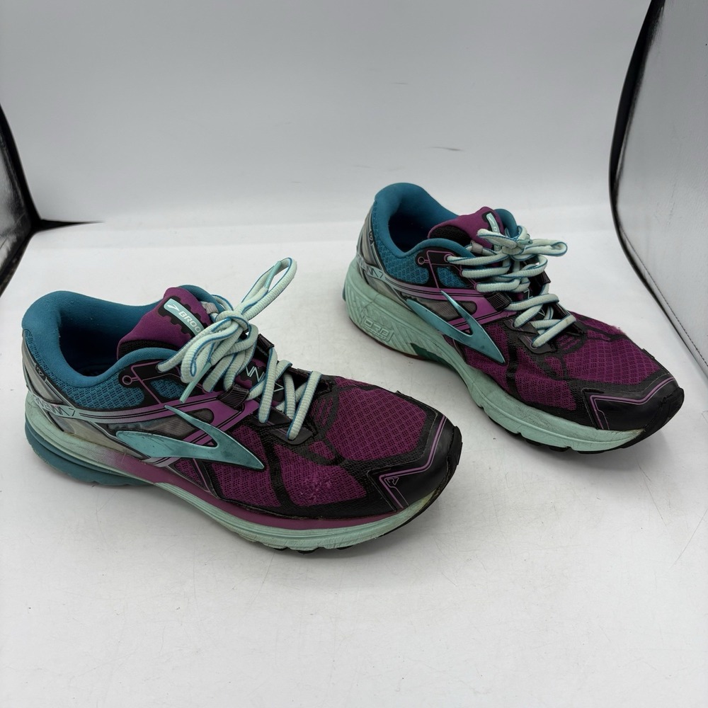 Brooks Shoes Womens Size 8 Ravenna 7 Purple Teal Run Sneakers No Insoles
